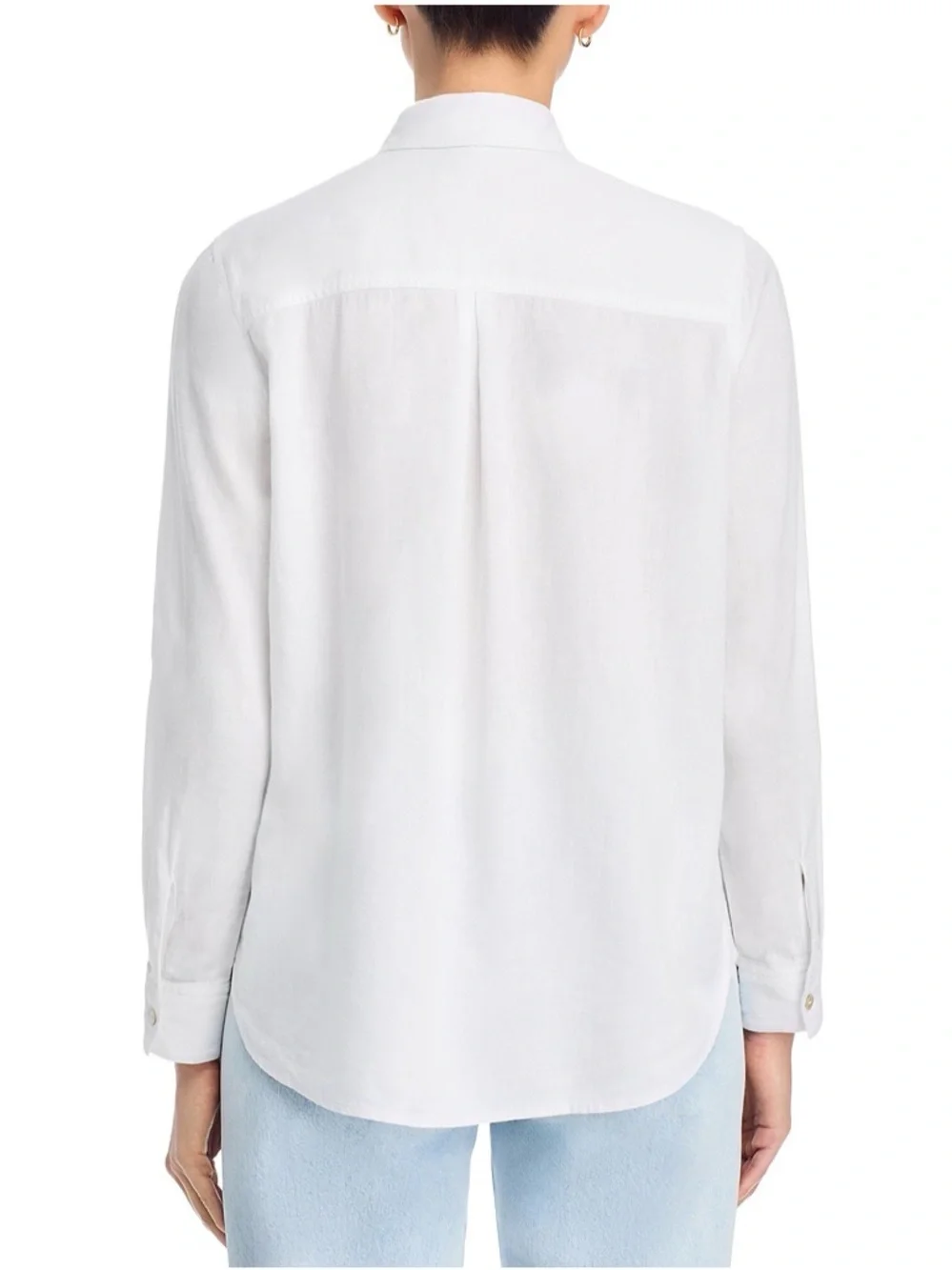 Rails White Eyelet Embroidered Linen Button-Down Shirt - Picture 2 of 7